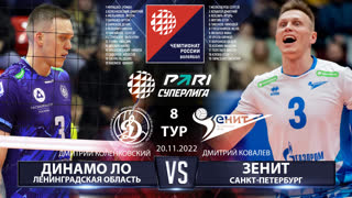 Динамо ЛО - Зенит СПБ | 8 Тур | 20.11.2022 | Основные моменты | PARI Суперлига 2022/23 |Мужчины